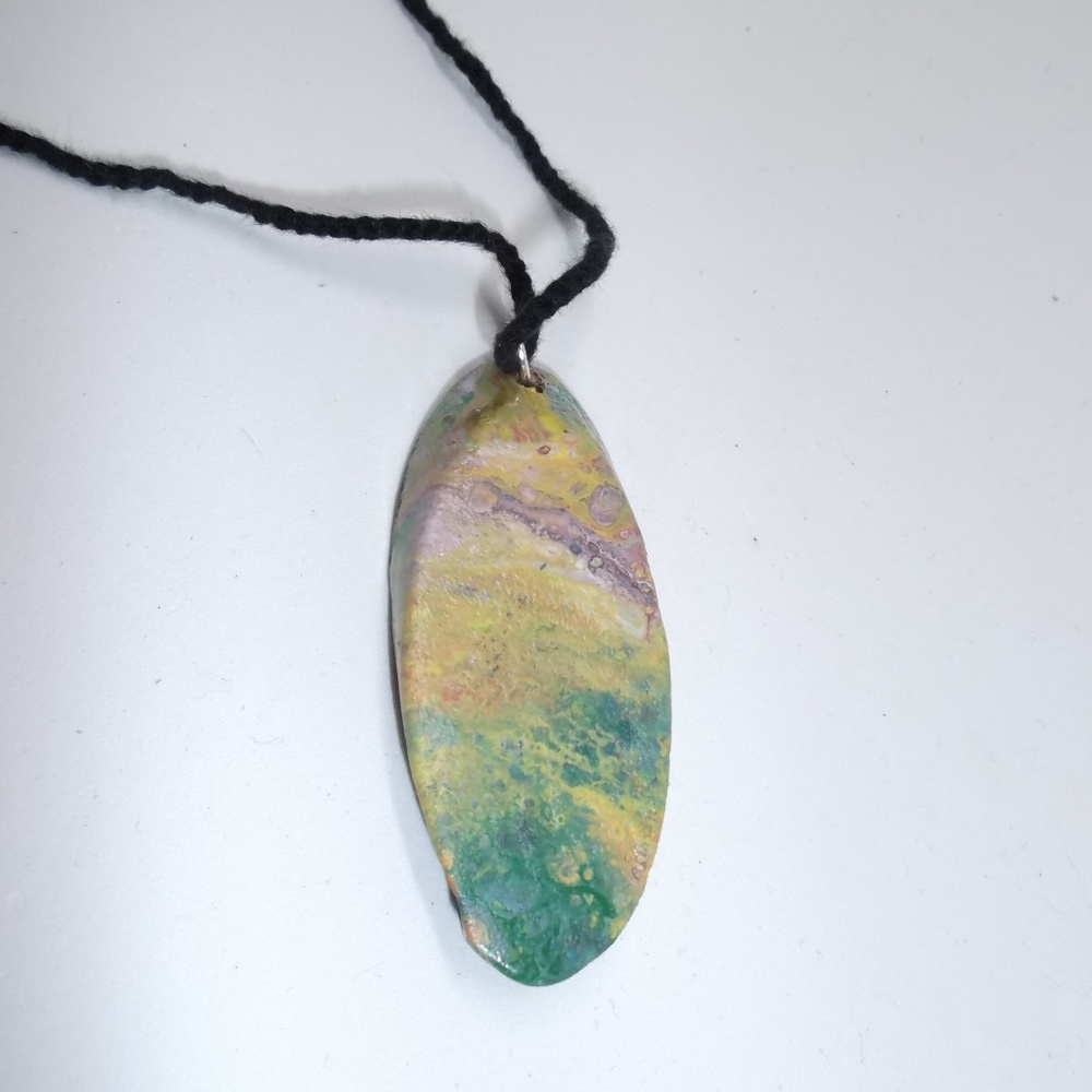 Grassy Meadows Driftwood Necklace Wearable Art